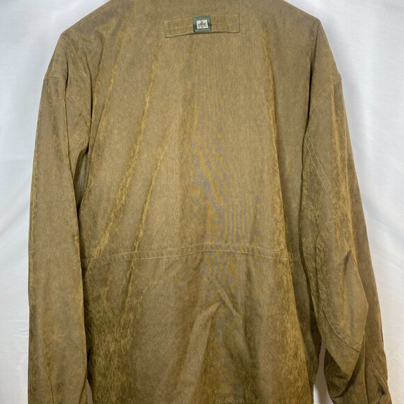 Men's Medium Leather Collar Bomber Jacket - Rainforest - Picture 3 of 15